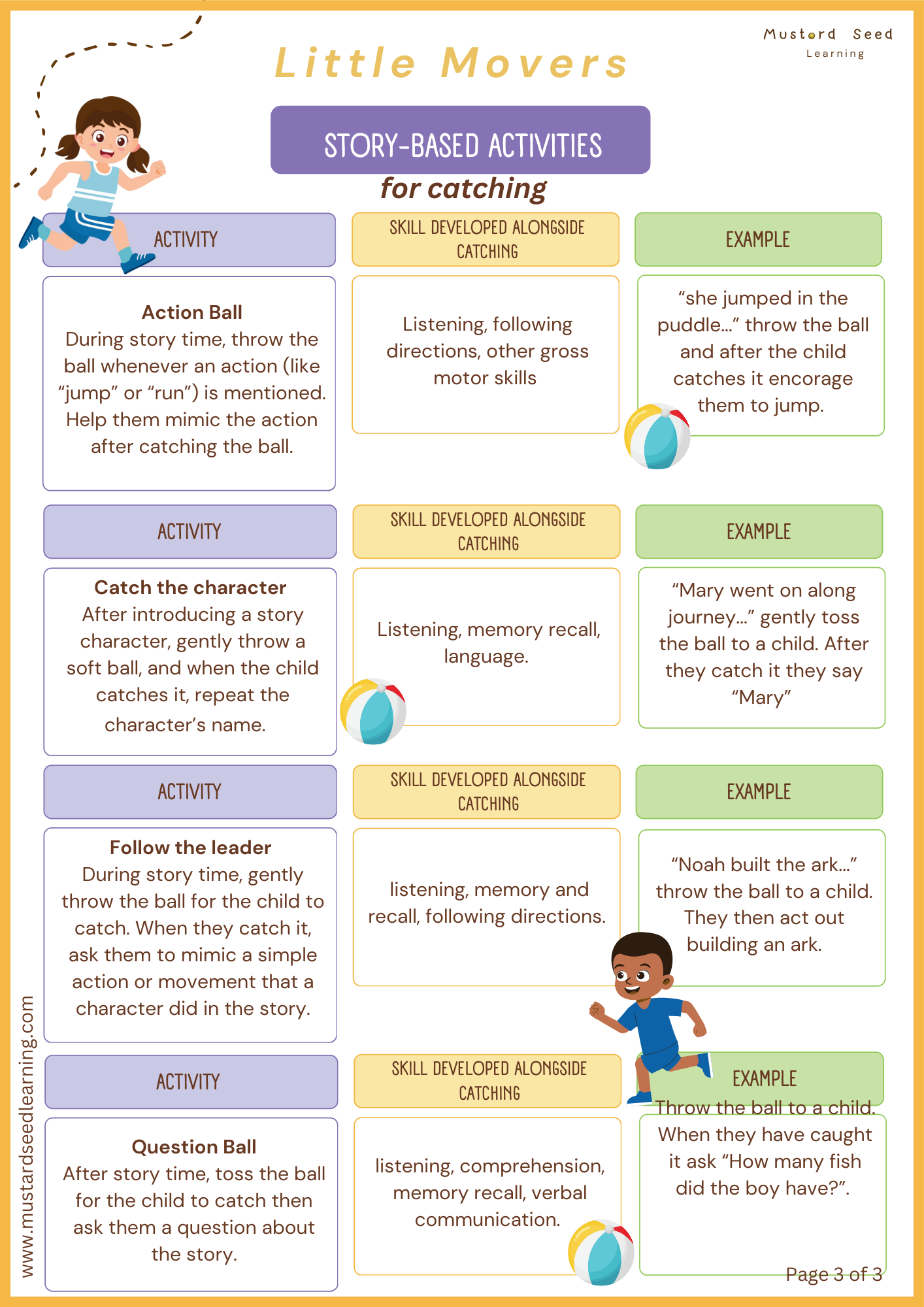 Catching Activity Guide