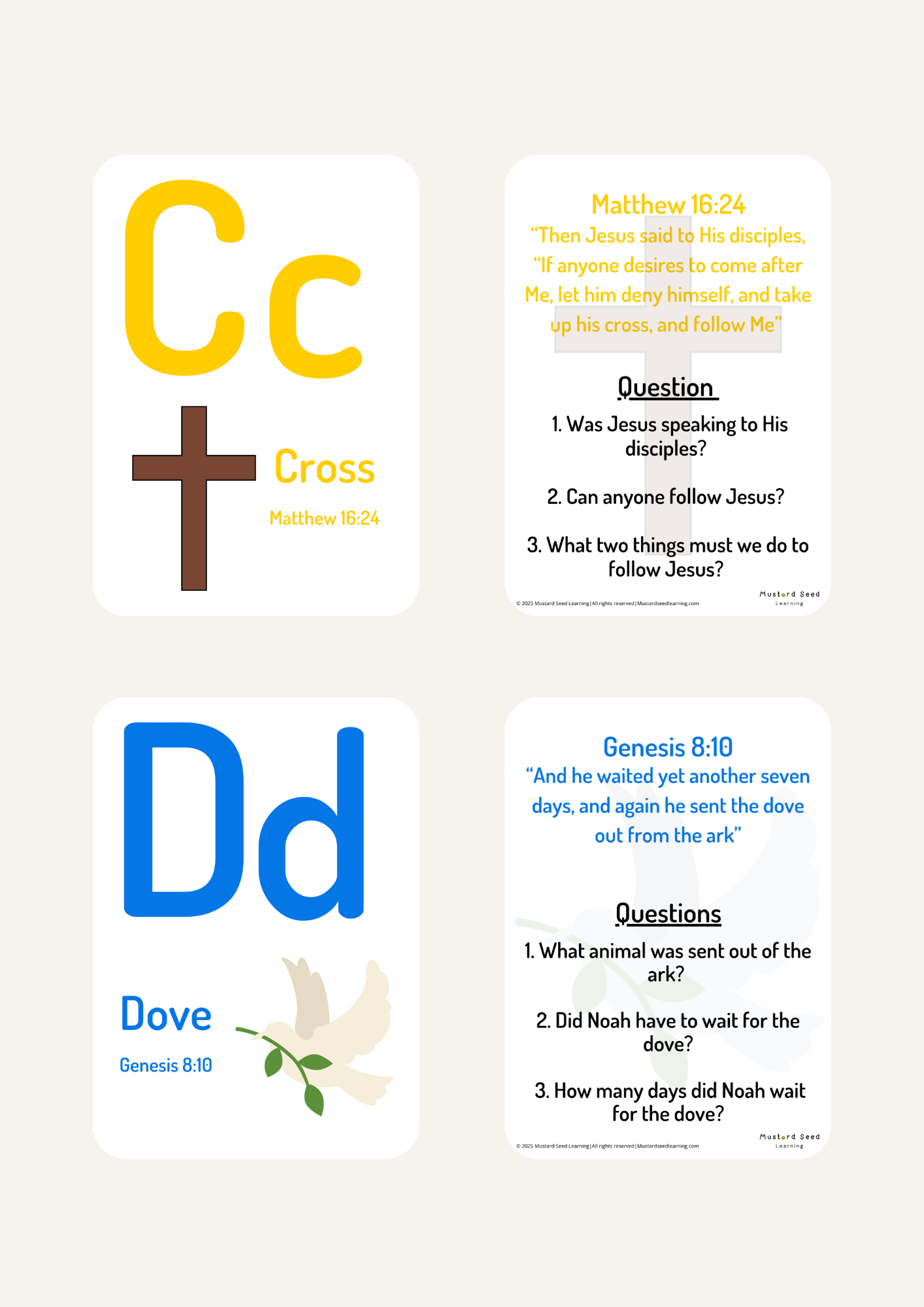 Bible Alphabet Flashcards