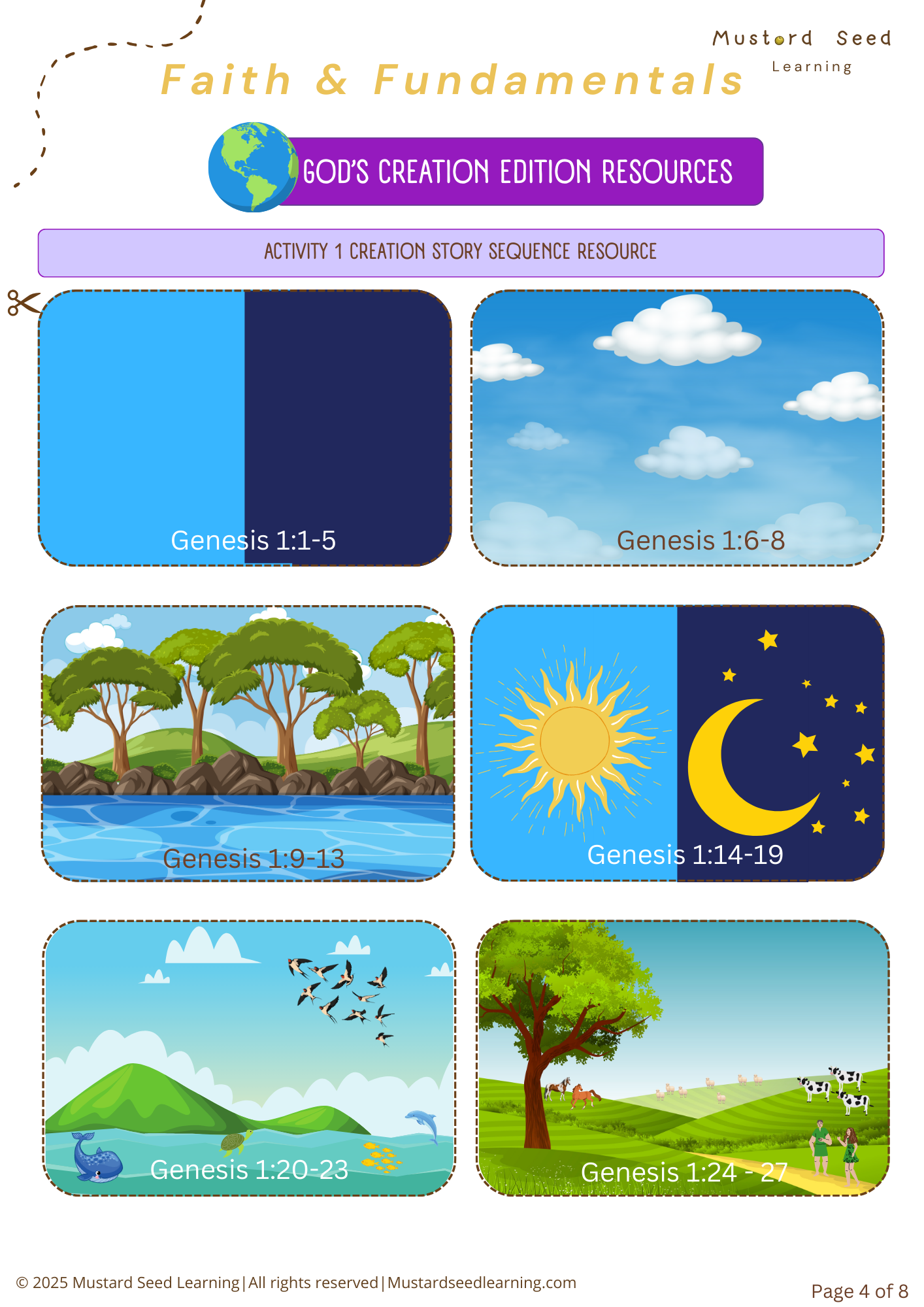 Faith & Fundamentals Activity Pack: Creation Edition