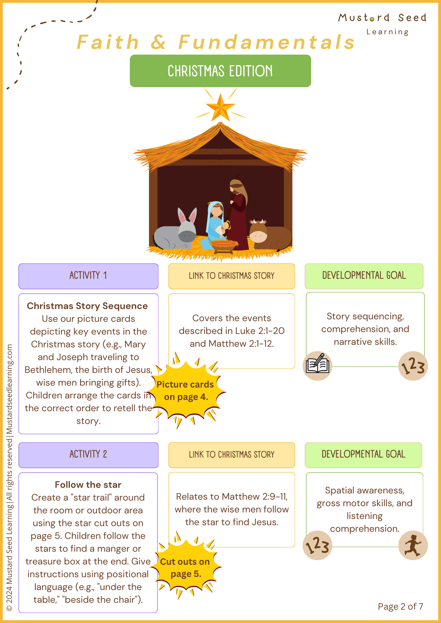 Faith & Fundamentals Activity Pack: Christmas Edition