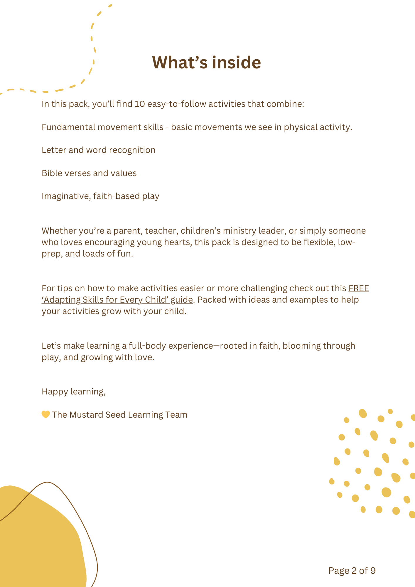 Grown & Play activity guide