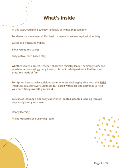 Grown & Play activity guide